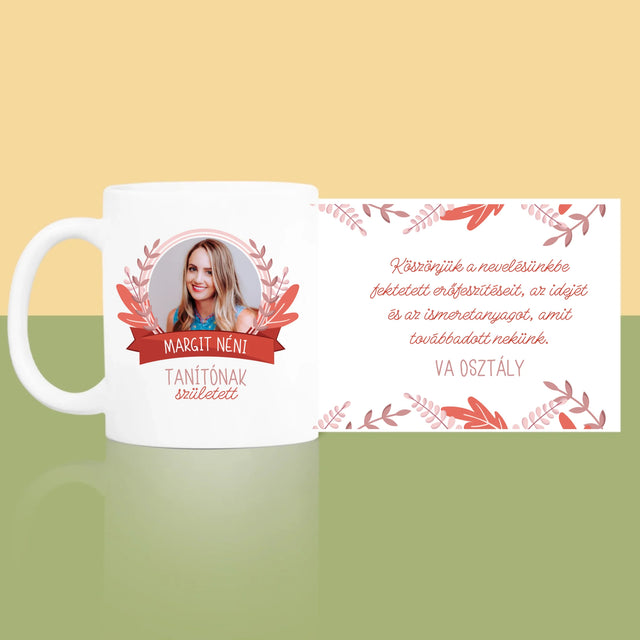 Fotó És Felirat: Tanítónak Született - Bögre