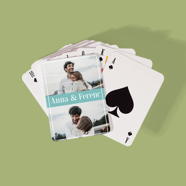 Fotókollázs: Pár, Nevek - Kártyapakli