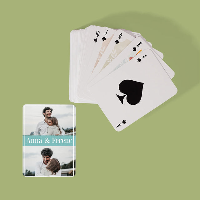 Fotókollázs: Pár, Nevek - Kártyapakli