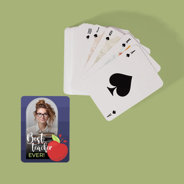 Fotó És Felirat: Best Teacher Ever - Kártyapakli