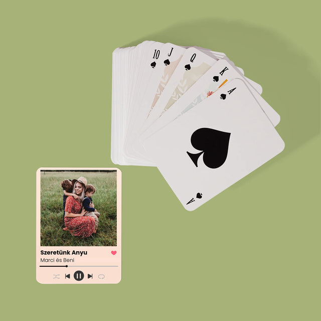 Fotó És Felirat: Szeretünk Anyu - Kártyapakli
