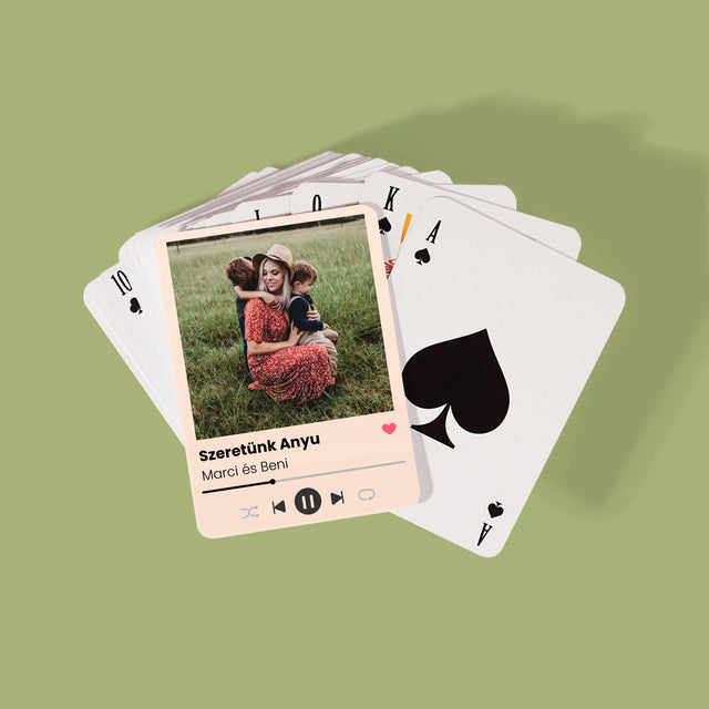 Fotó És Felirat: Szeretünk Anyu - Kártyapakli