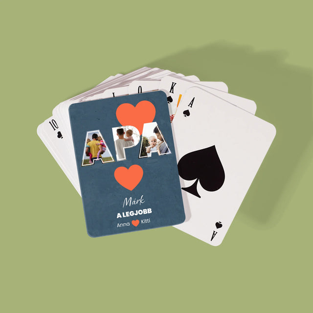 Fotókollázs: Apu A Legjobb - Kártyapakli