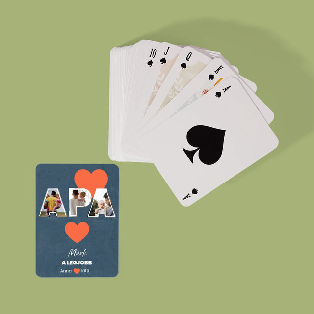 Fotókollázs: Apu A Legjobb - Kártyapakli