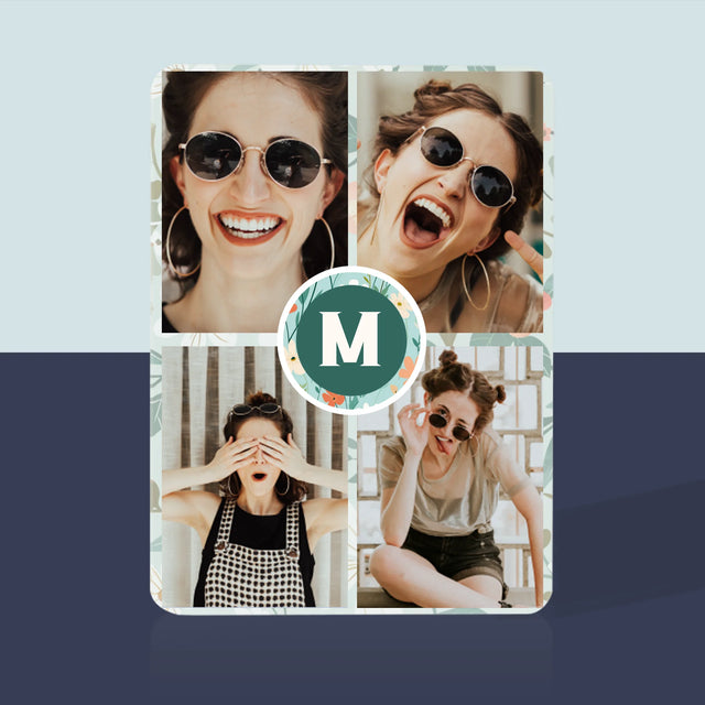 Fotókollázs: Virágos Monogram - Kártyapakli