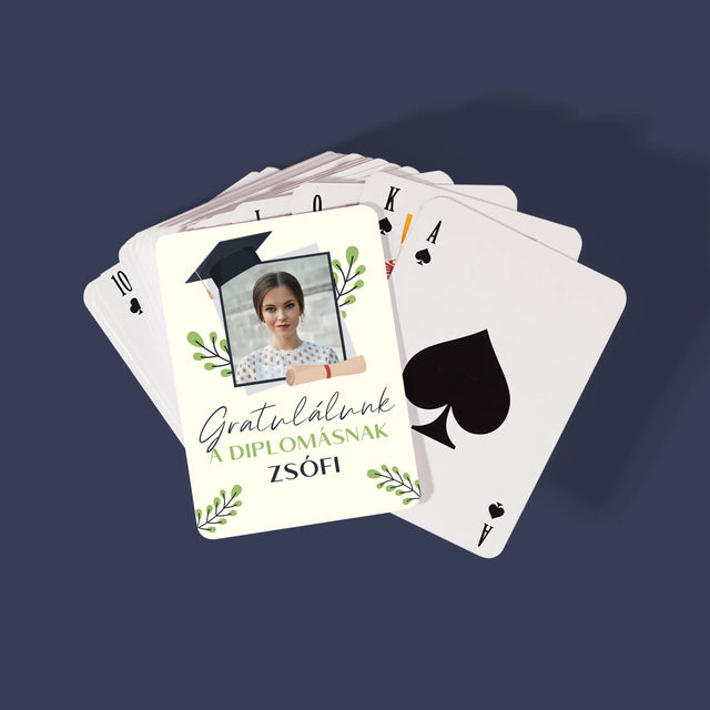 Fotó És Felirat: Gratulálunk A Diplomásnak - Kártyapakli