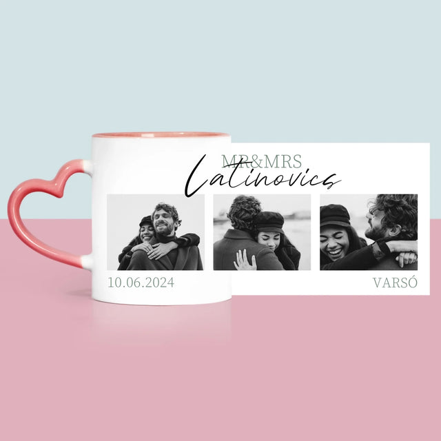 Fotókollázs: Mr&Mrs Esküvői - Bögre