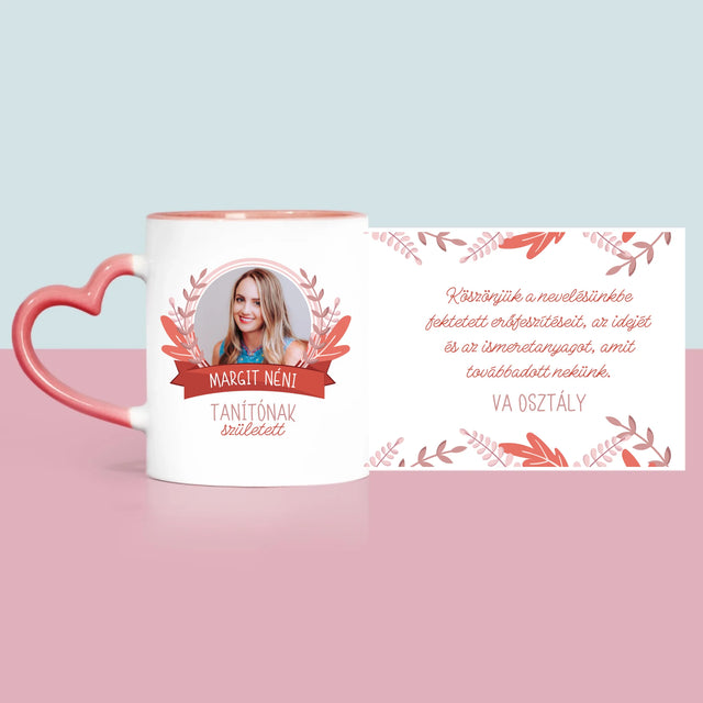 Fotó És Felirat: Tanítónak Született - Bögre