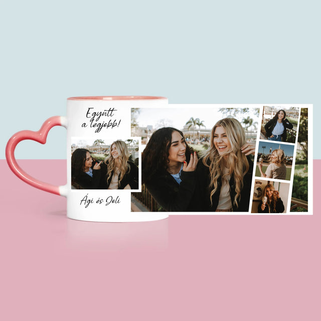 Fotókollázs: Barátnők Együtt A Legjobb - Bögre