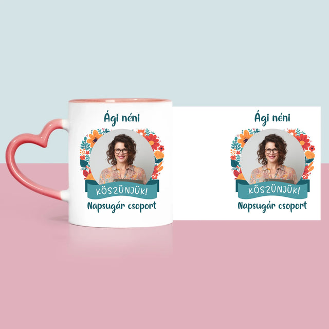 Fotó És Felirat: Köszönet Az Óvónőnek - Bögre