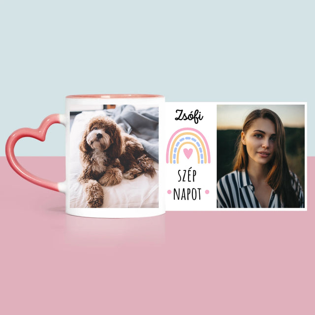 Fotókollázs: Szép Napot - Bögre