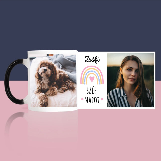 Fotókollázs: Szép Napot - Bögre