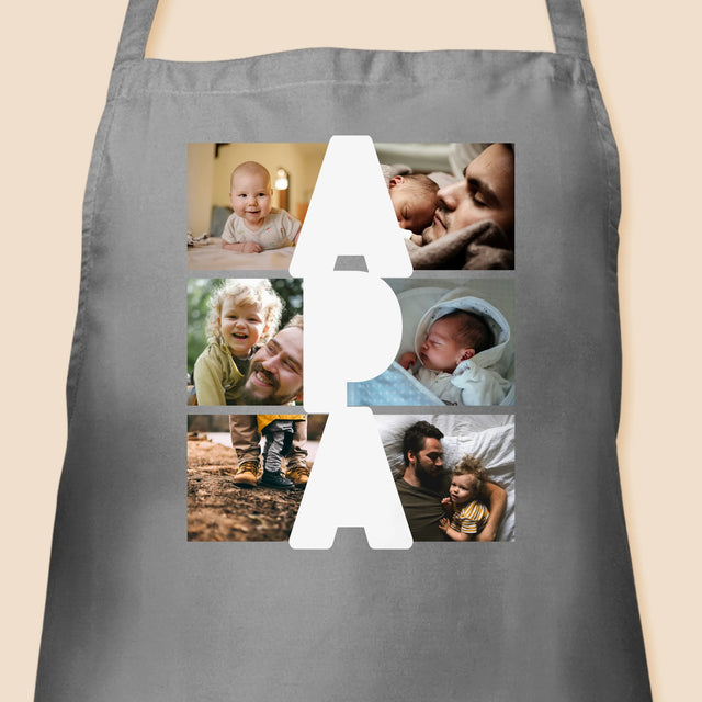 Fotókollázs: Felirat Apa - Kötény