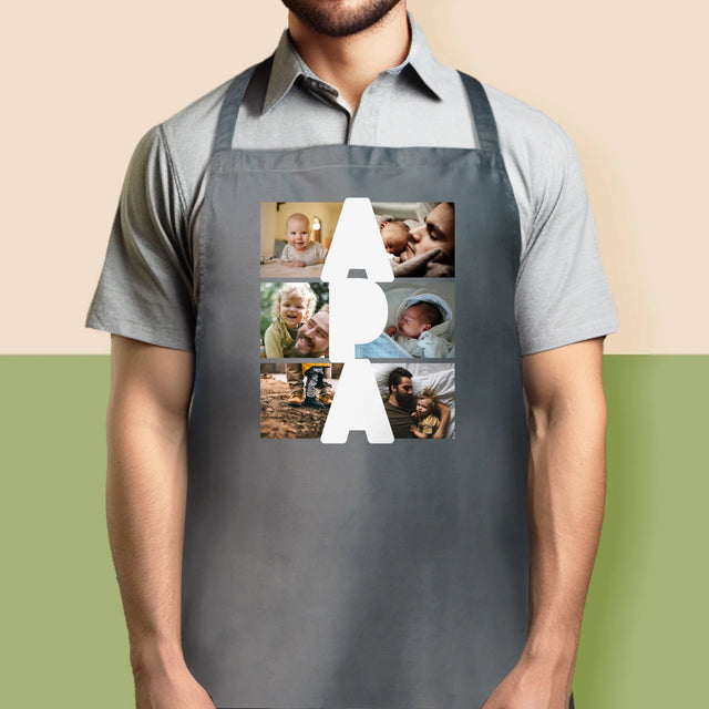 Fotókollázs: Felirat Apa - Kötény