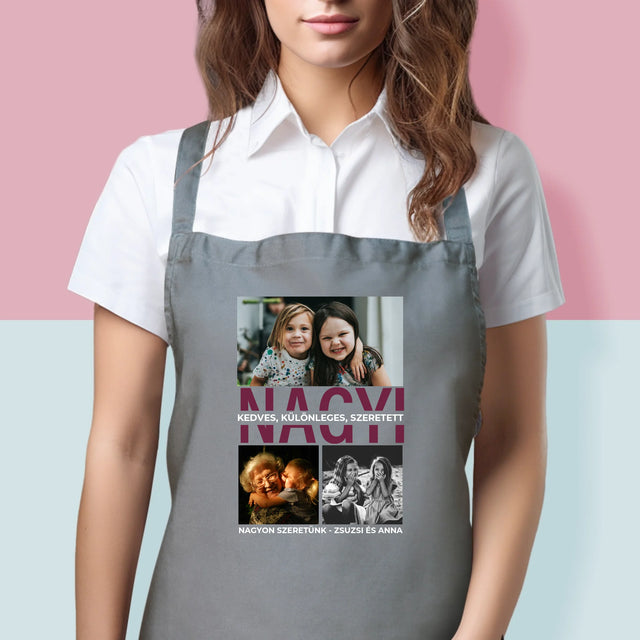 Fotókollázs: Nagymama Jellemzői - Kötény