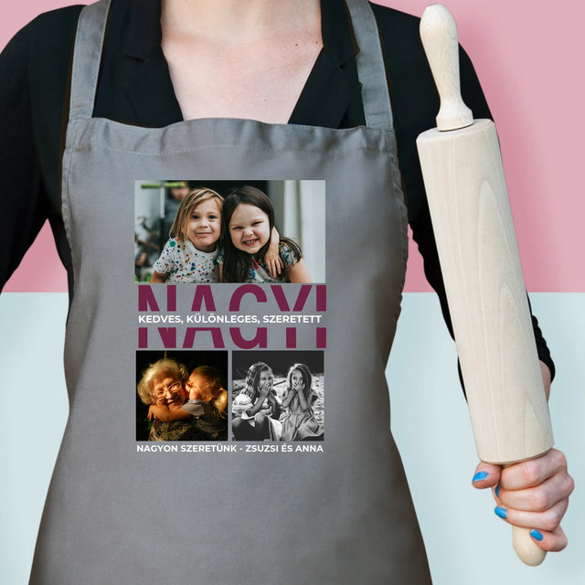 Fotókollázs: Nagymama Jellemzői - Kötény