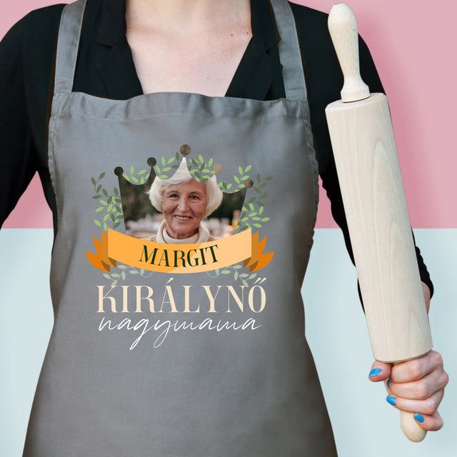 Fotó És Felirat: Nagymama Királynő - Kötény