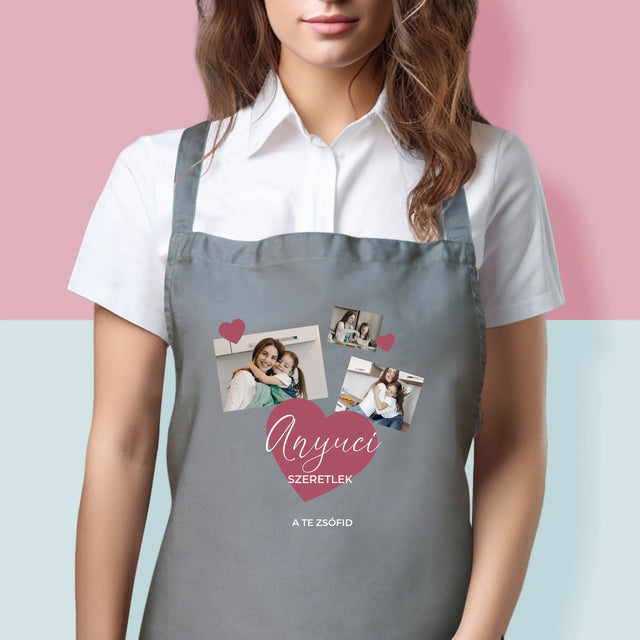 Fotókollázs: Anyu - Nyomtatott kötény | HU