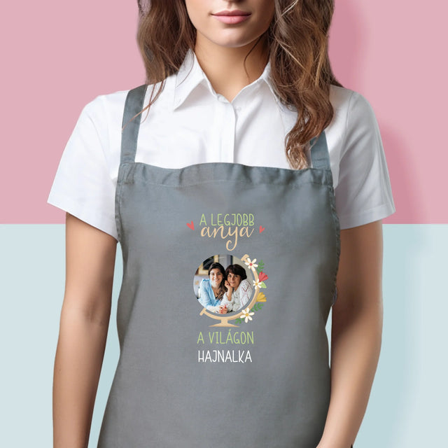 Fotó és felirat: A világ legjobb anyukája - Nyomtatott kötény | HU