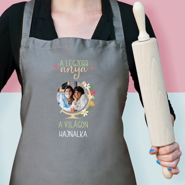 Fotó és felirat: A világ legjobb anyukája - Nyomtatott kötény | HU