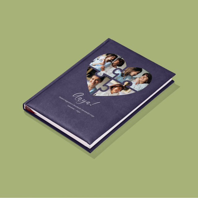 Fotókollázs: Szív Alakú Kirakó Anyának - Jegyzettömb