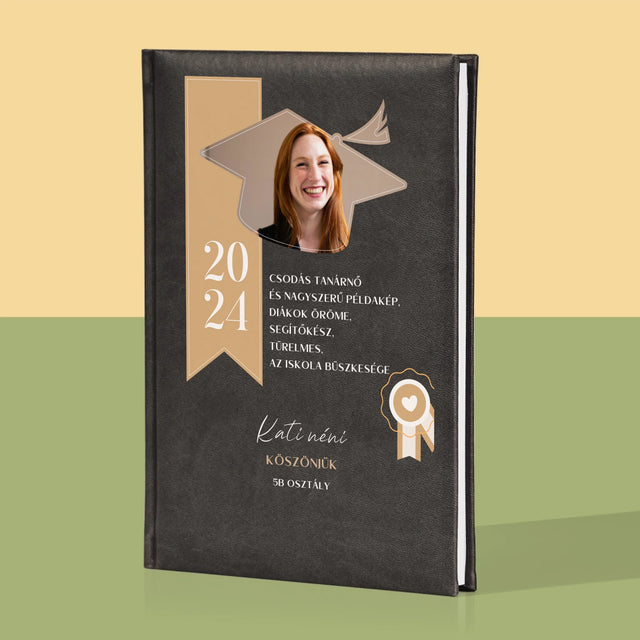 Fotó És Felirat: Oklevél Tanár Részére - Jegyzettömb