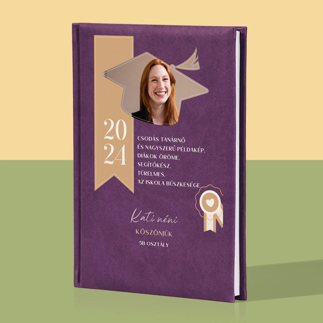 Fotó És Felirat: Oklevél Tanár Részére - Jegyzettömb