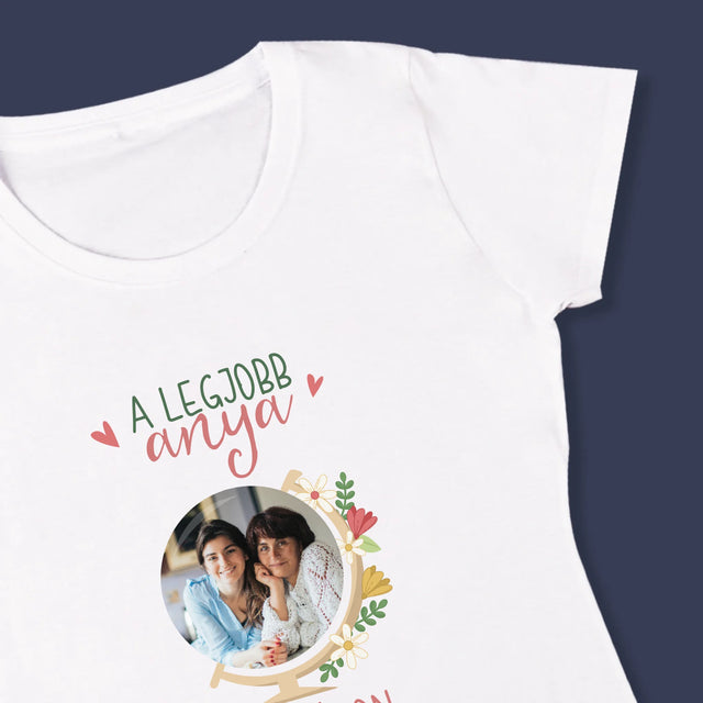 Fotó És Felirat: A Legjobb Anya Világ - Női Póló