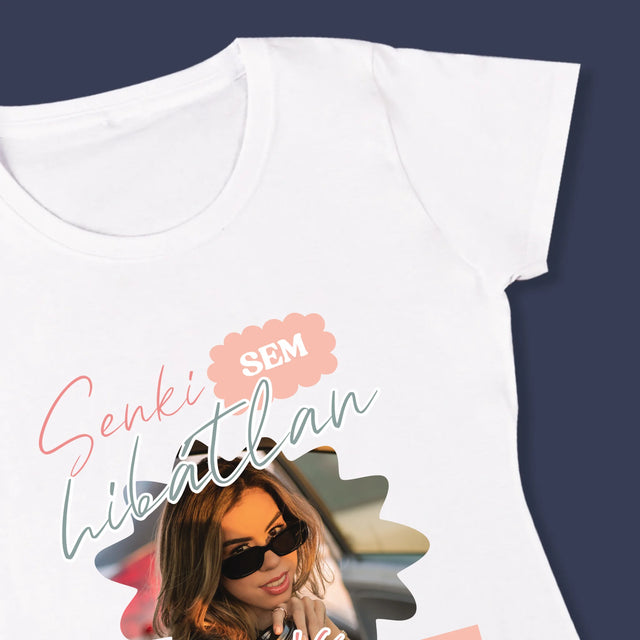 Fotó És Felirat: Senki Sem Hibátlan - Női Póló