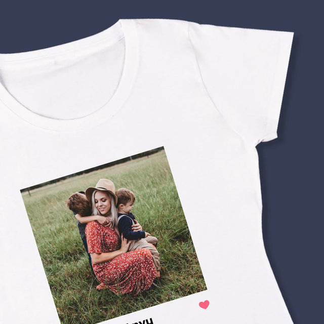 Fotó És Felirat: Szeretünk Anyu - Női Póló