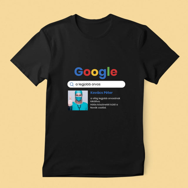 Fotó És Felirat: Google-Találat A Legjobb Orvosra - Férfi Póló