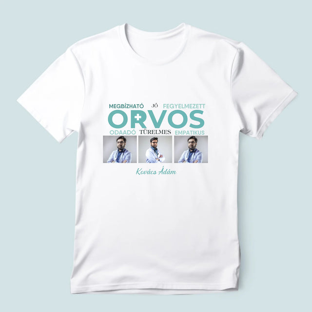 Fotókollázs: Orvos Tulajdonságok - Férfi Póló
