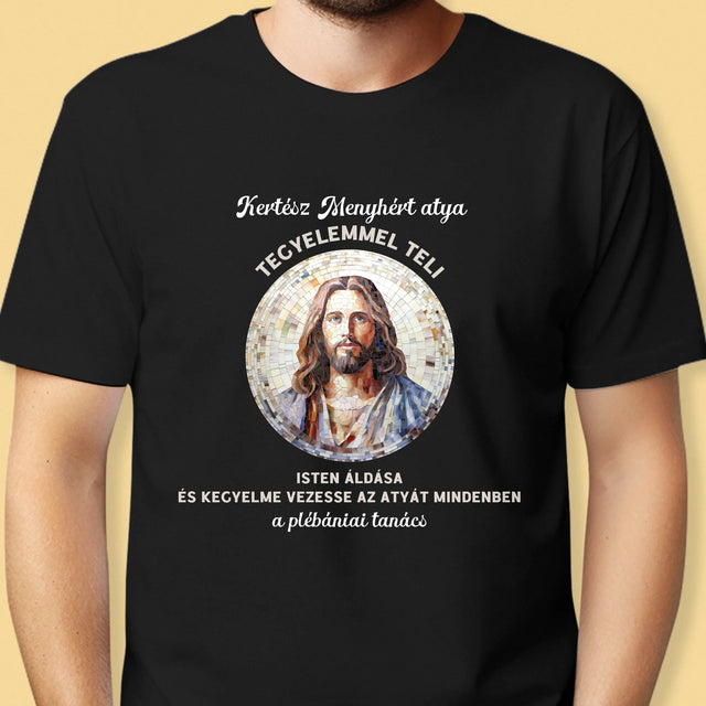 Név És Aláírás: Kegyelemmel Teli Tisztelendő Atya - Férfi Póló