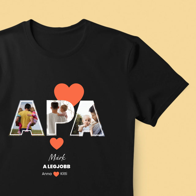 Fotókollázs: Apu A Legjobb - Férfi Póló