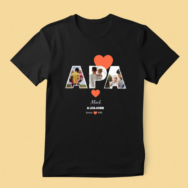 Fotókollázs: Apu A Legjobb - Férfi Póló