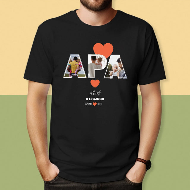Fotókollázs: Apu A Legjobb - Férfi Póló