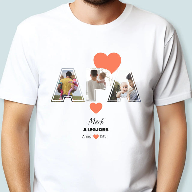 Fotókollázs: Apu A Legjobb - Férfi Póló