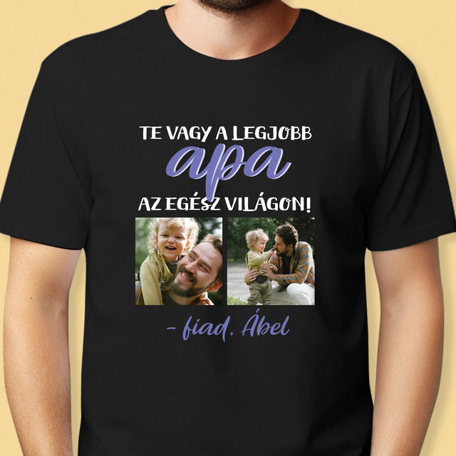 Fotókollázs: Apu - Férfi Póló