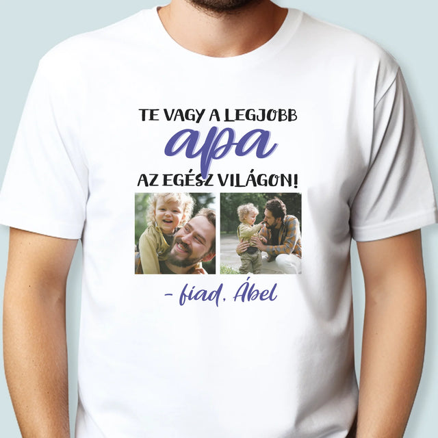 Fotókollázs: Apu - Férfi Póló