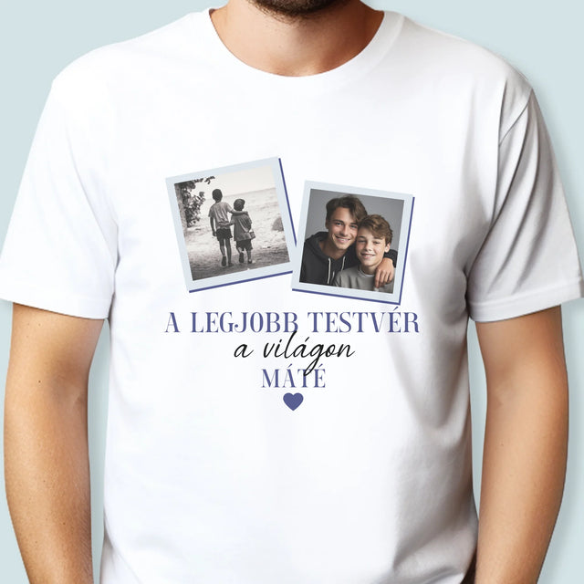 Fotókollázs: A Legjobb Fiútestvér A Világon - Férfi Póló