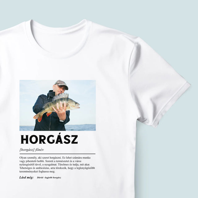 Fotó És Felirat: Halász, Fogalom - Férfi Póló