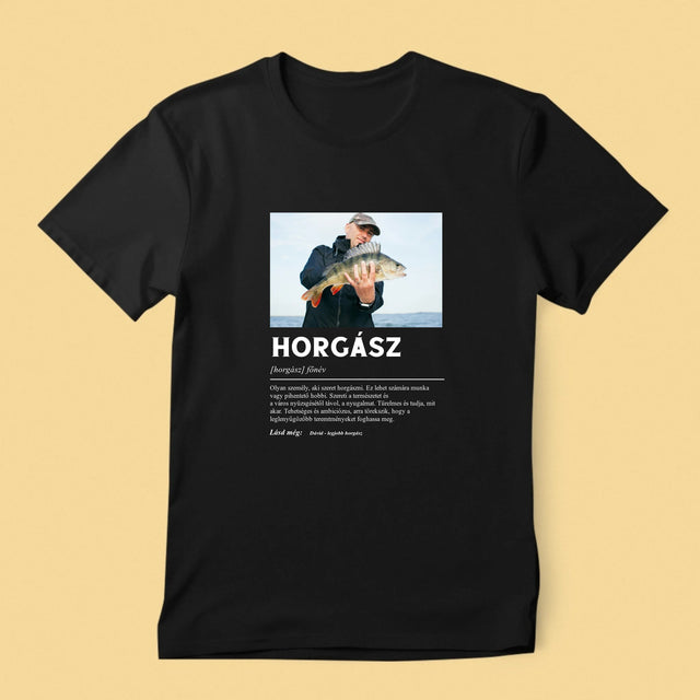 Fotó És Felirat: Halász, Fogalom - Férfi Póló