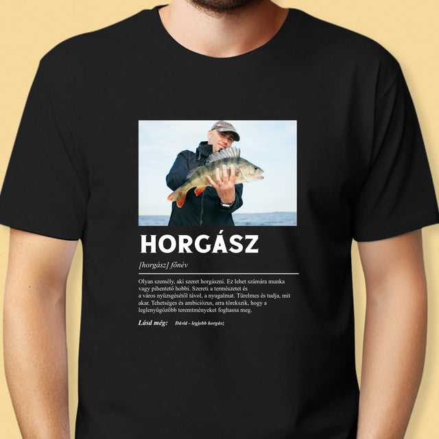 Fotó És Felirat: Halász, Fogalom - Férfi Póló