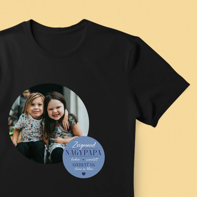 Fotókollázs: Szeretett Nagypapa - Férfi Póló