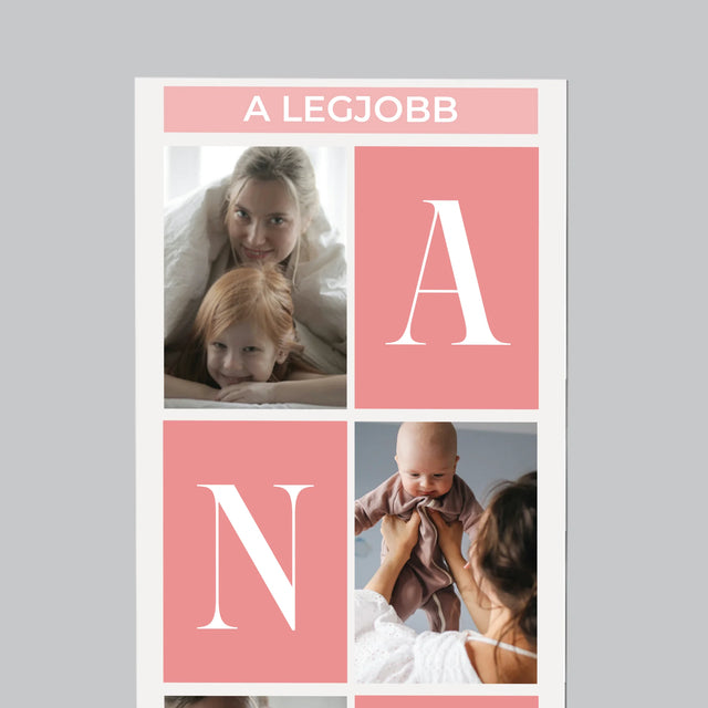 Fotókollázs: A Legjobb Anya Kollázs - Hűtőmágnes