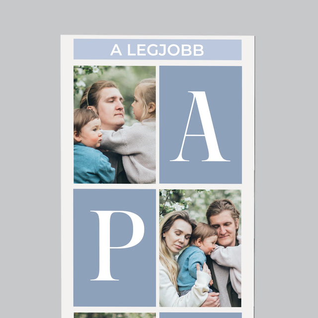 Fotókollázs: Legjobb Apa Kollázs - Hűtőmágnes