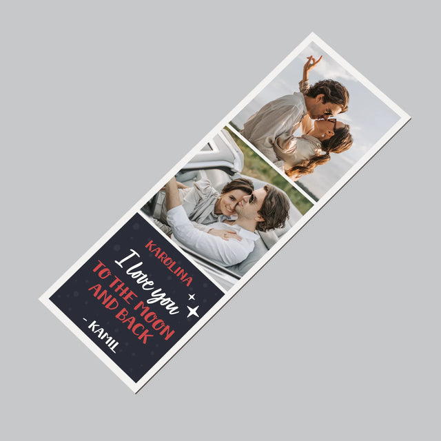 Fotókollázs: To The Moon And Back - Hűtőmágnes