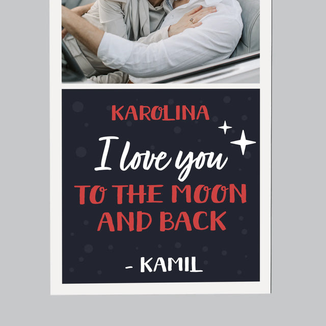 Fotókollázs: To The Moon And Back - Hűtőmágnes