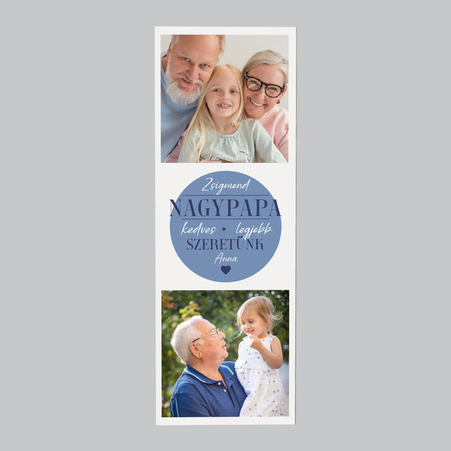 Fotókollázs: Szeretett Nagypapa - Hűtőmágnes
