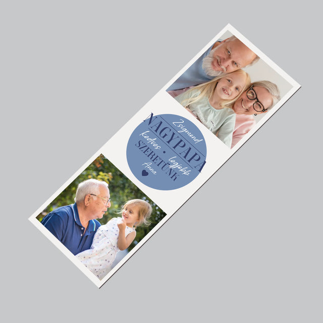 Fotókollázs: Szeretett Nagypapa - Hűtőmágnes